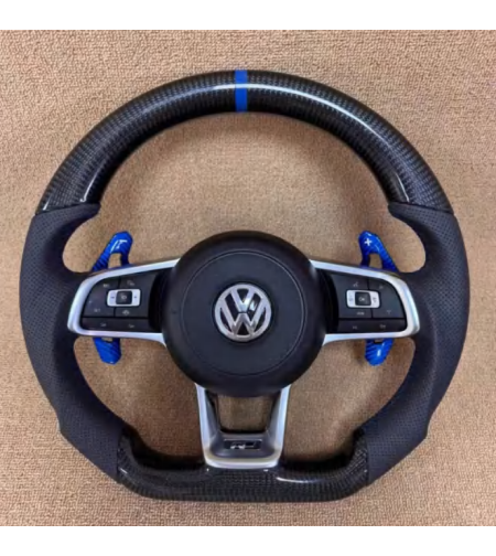 Volkswagen R-Line спортен волан – Blue Carbon & Blue Paddle Shifters