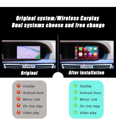 CarPlay / Android Auto модул за Mercedes-Benz S-Class W221 (2005–2013)