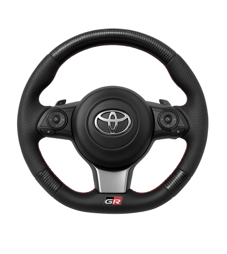 Toyota GR спортен волан карбон червени шевове GT86 GR86 Supra