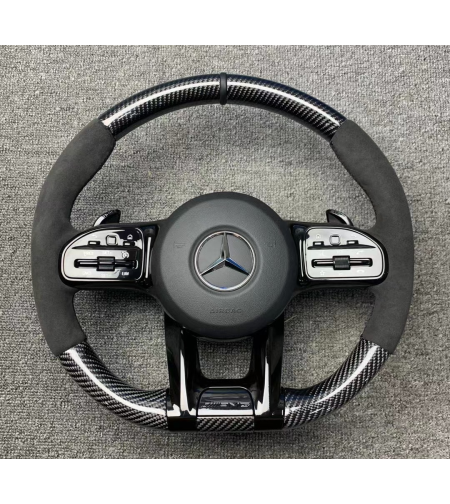 Mercedes AMG спортен волан – Carbon & Алкантара (2020–2023)
