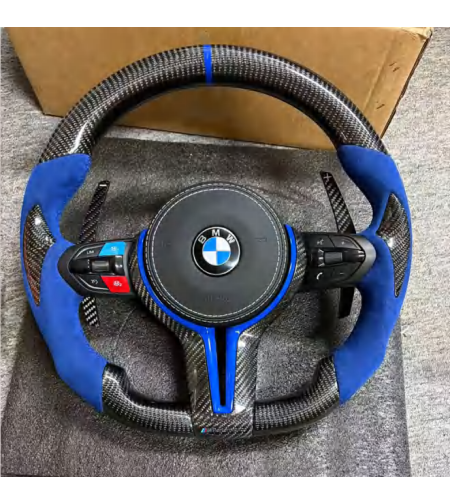 BMW M Performance спортен волан – F-Serie (2013–2018) син алкантара