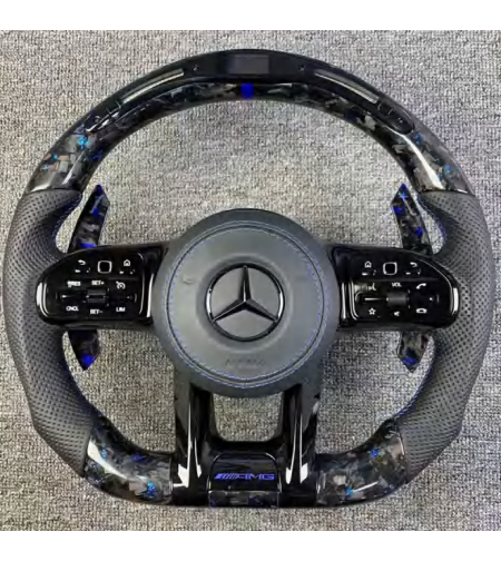 Mercedes AMG спортен волан с LED дисплей – Blue Carbon Edition (2019–2022)