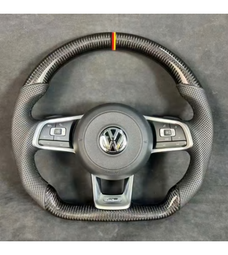 VW R спортен карбонов волан с трицветен маркер (German Style)