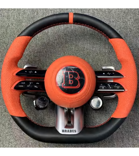 Mercedes Brabus спортен волан – Червена кожа & Черен дизайн 2020–2023