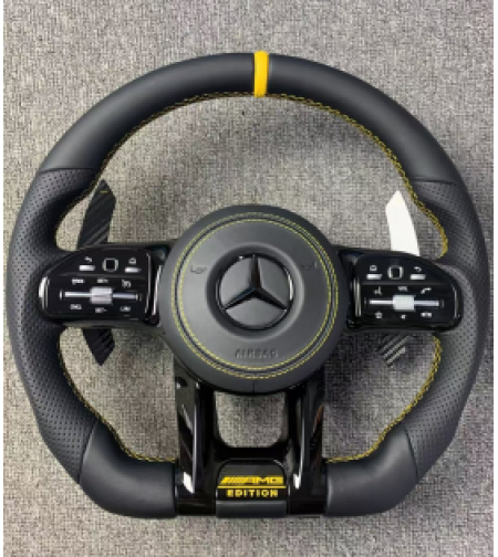 Mercedes AMG Edition спортен волан – кожа и жълти шевове