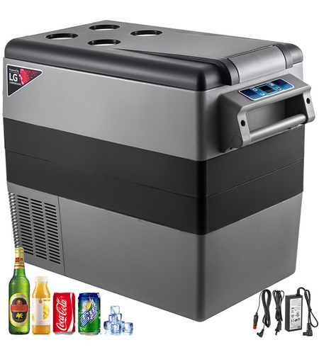 Компресорен авто хладилник SIHAO 55L – 12V/24V/220V, фризер до -20°C