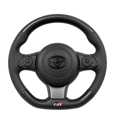 Toyota GR спортен волан карбон сини шевове GT86 GR86 Supra