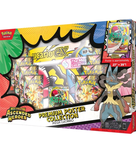 Pokemon TCG Ascended Heroes - Premium Poster Collection Mega Lucario ex (ФРЕНСКИ ЕЗИК)