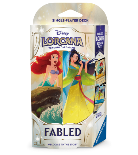 PRE-ORDER: Disney Lorcana TCG: Стартово тесте за игра - Fabled  - Ariel & Mulan