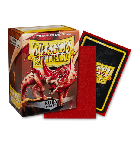 Dragon Shield -  Ruby Matte standard size (100 протектора)
