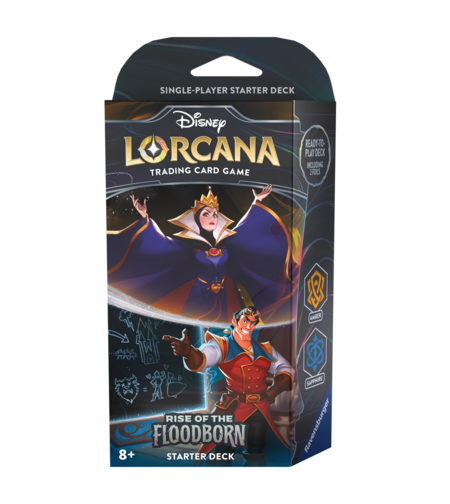 Disney Lorcana TCG: Rise of the Floodborn – Starter Deck: The Evil Queen & Gaston