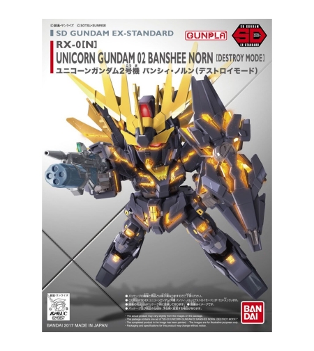 GUNDAM EX-Standard 015 Unicorn 02 Banshee Norn (Destroy M.)-Model Kit Фигурка