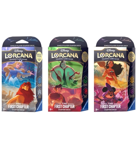 Disney Lorcana TCG: The First Chapter-Стартови тестета за игра (3 бр.)