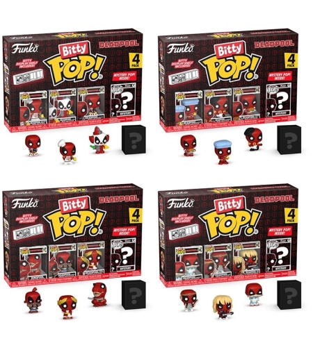 Deadpool - Bitty Pop 4 Pack 2.5cm комплект мини фигурки