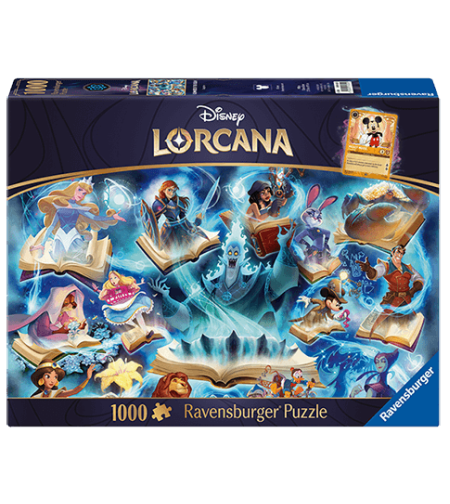 PRE-ORDER: Disney Lorcana -  Пъзел Glimmers of the Realm: Sapphire (1000 части)
