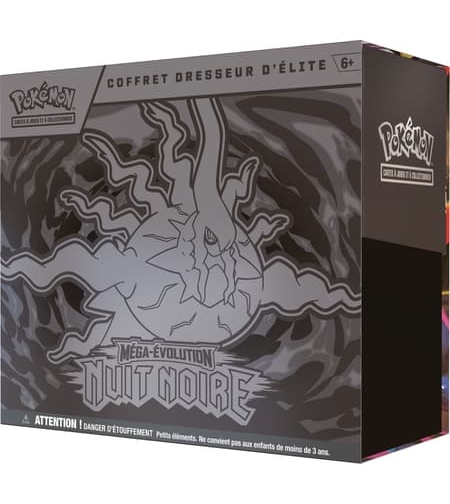 PRE-ORDER: Pokemon TCG - Mega Evolution: Pitch Black Elite Trainer Box (ФРЕНСКИ ЕЗИК)