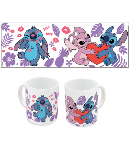 Stitch & Angel - Love Керамична Чаша