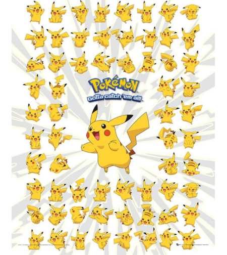 Pokemon Малък Плакат - Pikachu