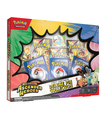 PRE-ORDER: Pokemon TCG Ascended Heroes - First Partners Deluxe Pin Collection