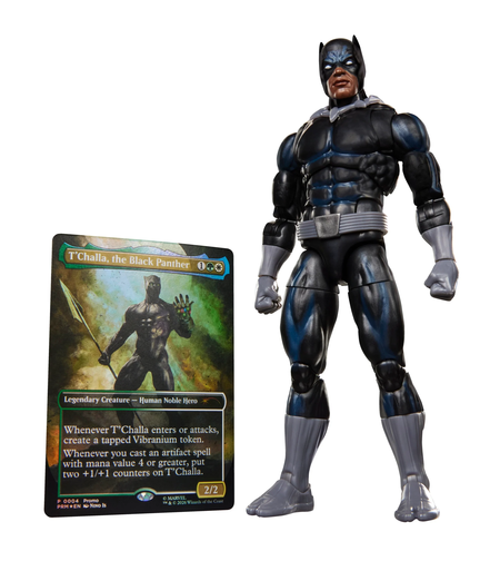Marvel Legends Super Heroes MTG - Black Panther Екшън Фигурка + фойл промо карта