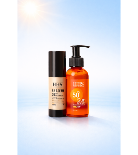 HHS BB крем SPF 50+ + HHS слънцезащитен крем SPF 50 – двойна защита и естествен тен
