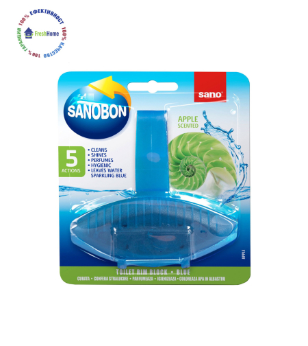 Sanobon Apple Scented 5 IN 1 WC кошничка тоалетен сапун „Ябълка“ 55 гр.