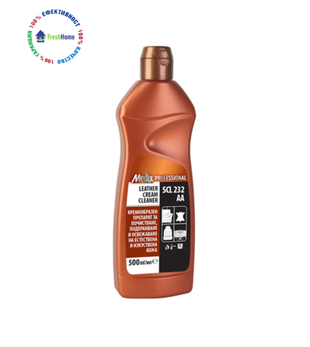 Medic Professional LEATHER CREAM CLEANER кремообразна креп образен почистващ, подхранващ и освежаващ препарат за естествена и изкуствена кожа 500 мл.