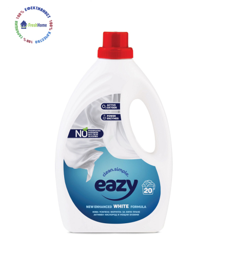 Eazy WHITE течен перилен препарат за бяло пране 20 пранета/1,1 л.