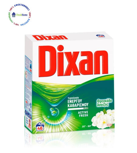 Dixan ACTIVE FRESH SPRING FRESH  универсален прах за пране 46 пр./ 2,530 кг.