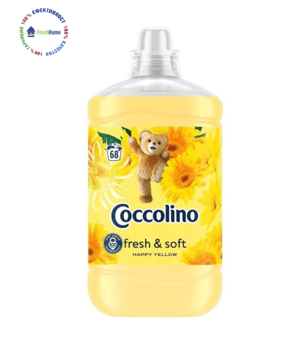 Coccolino Happy Yellow , концентриран омекотител за дрехи, 68 пранета/ 1700 мл.