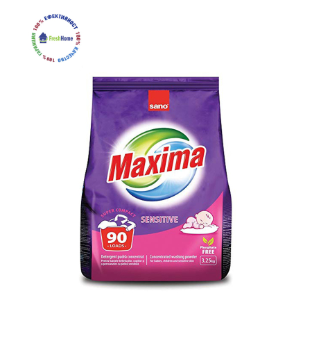 Sano Maxima Sensitive Baby концентриран прах за пране. 90 пранета/ 3.25 кг.