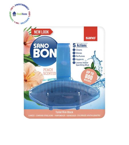 Sanobon Peach Scented 5 IN 1 WC кошничка тоалетен сапун 55 гр.