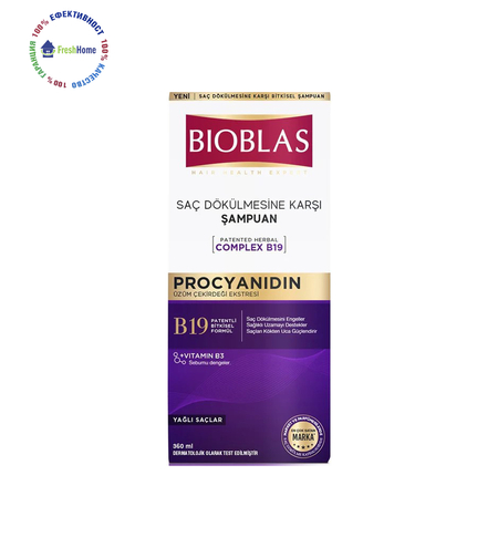 Bioblas Procyanidin Oily Hair шампоан против косопад за мазен скалп 360 мл