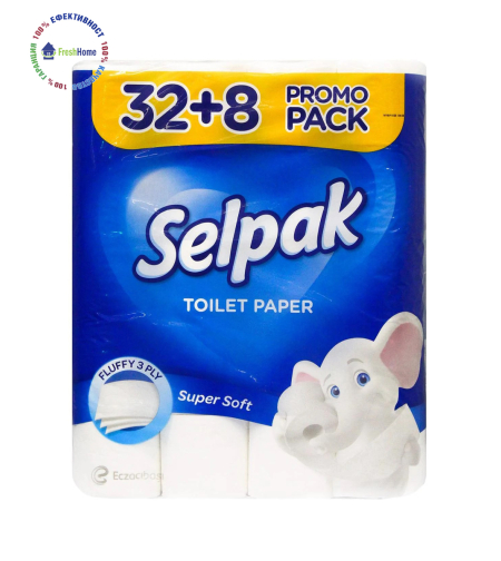 Selpak 32+8 тоалетна хартия 3 пл./ 40 ролки