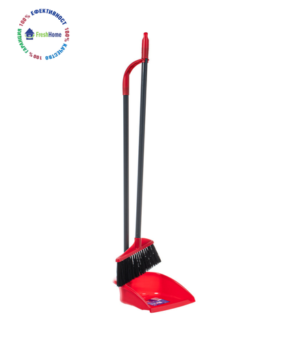 Vileda комплект метла и сгъваема лопатка за почистване на под