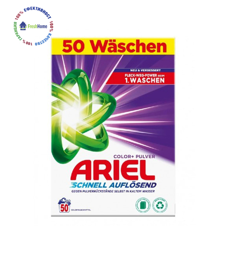 Ariel Color+ Pulver прах за цветно пране 3 кг / 50 пранета