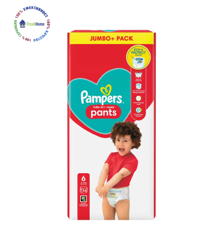 Pampers PANTS baby-dry 6 (14-19 kg.) 54 бр. памперс гащи