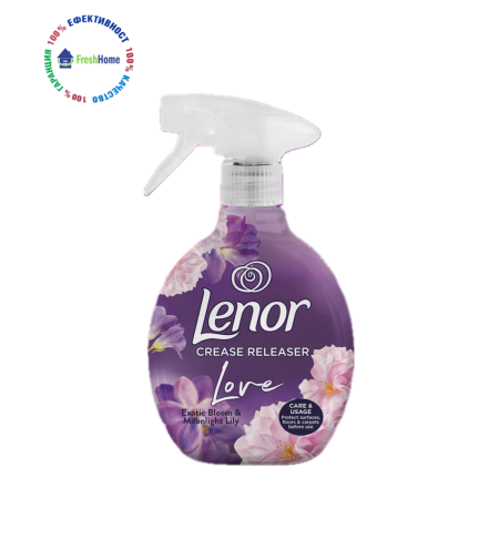 Lenor CREASE RELEASER Love Exotic Bloom & Moonlight Lily 500 ml. спрей изглаждащ тъканите