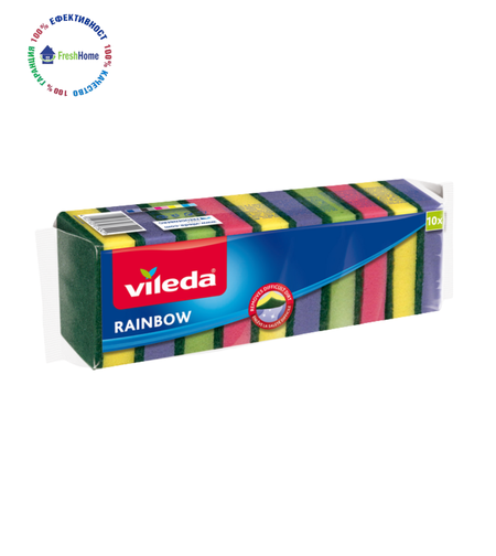 Vileda Rainbow домакински гъби 10 бр за съдове и почистване