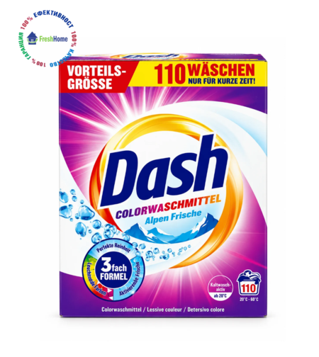 Dash Colorwaschmittel Alpen Frische прах за цветно пране 110 пранета / 5,5 кг