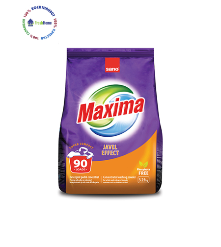 Sano Maxima Javel Effect Концентриран прах за пране. 90 пранета/ 3.25 кг.