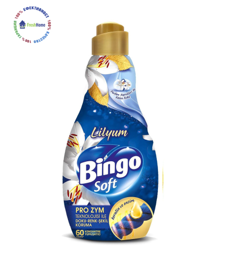 Bingo Manolya PRO ZYM Омекотител за тъкани 60 пранета / 1440 мл.