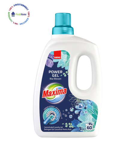 SANO Maxima Power Gel Blue Blossom Течен перилен препарат 60 пранета/ 3л.
