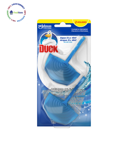 Duck Aqua Blue 2*40 gr. Кошничка тоалетно блоче с действие 4 в 1