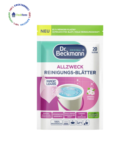 Dr. Beckmann Magic Leaves Spring Fresh  универсален почистващ препарат за под на ленти 20 бр.
