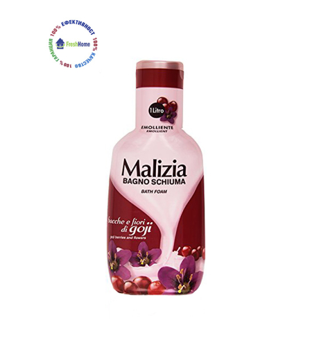 Malizia пяна за вана/ душ гел 1л. с годжи бери и цветя