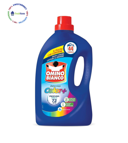 OMINO BIANCO “Color + ‘’ течен перилен препарат за цветно пране 44 пранета /1760 мл.