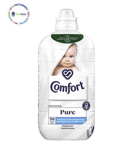 Comfort  PURE концентриран омекотител за бебета и деца 110 пранета / 1.65 л.