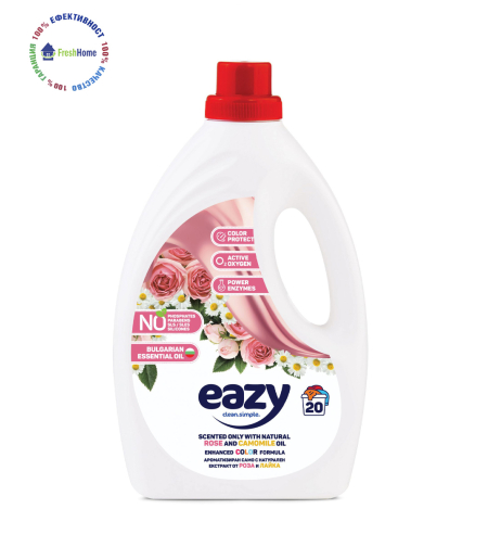Eazy ROSE AND CAMOMILE течен перилен препарат за цветно пране 20 пранета/ 1,1 л.