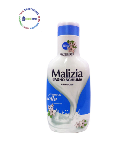 Malizia душ гел/ пяна за вана 1л. - млечен крем